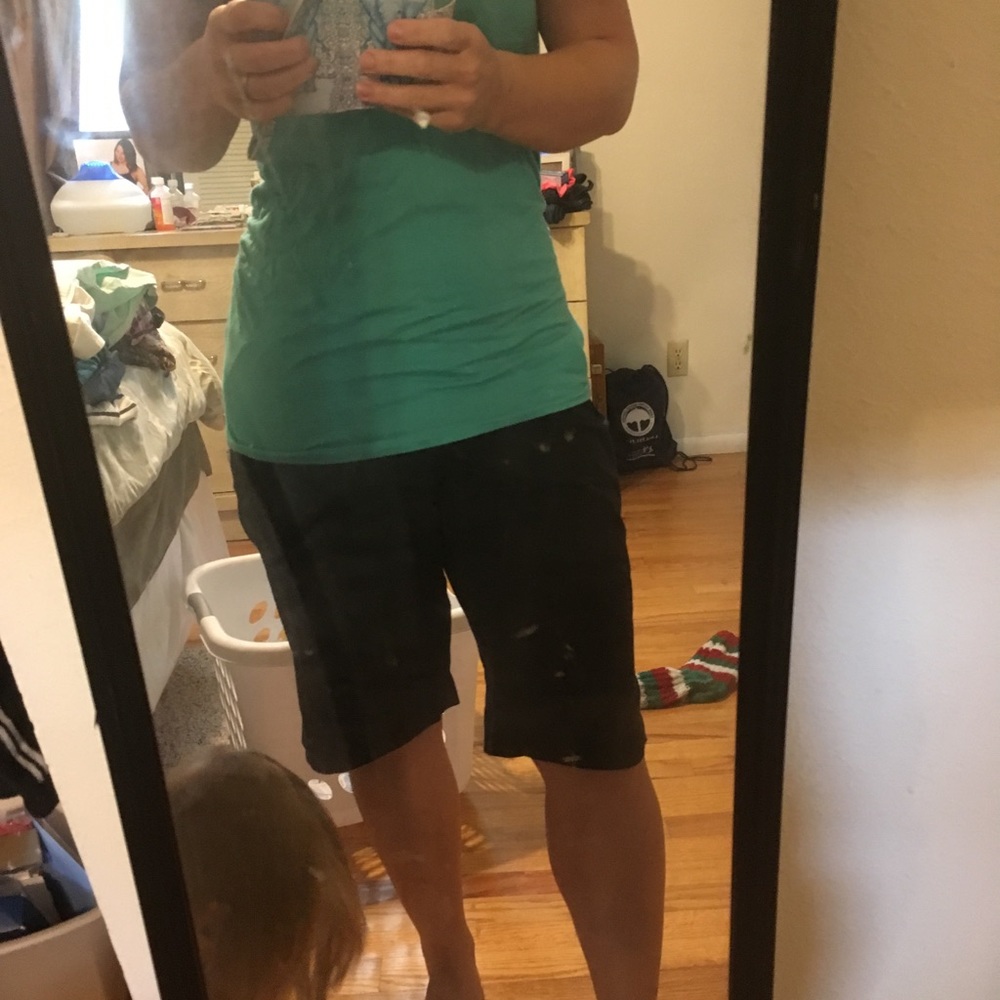 Black maternity shorts